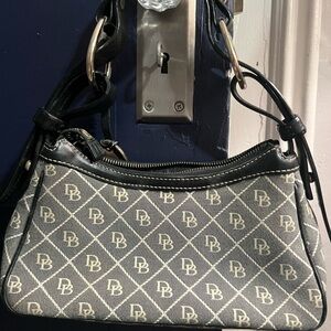 Dooney & Bourke DB tan, black and tan shoulder bag